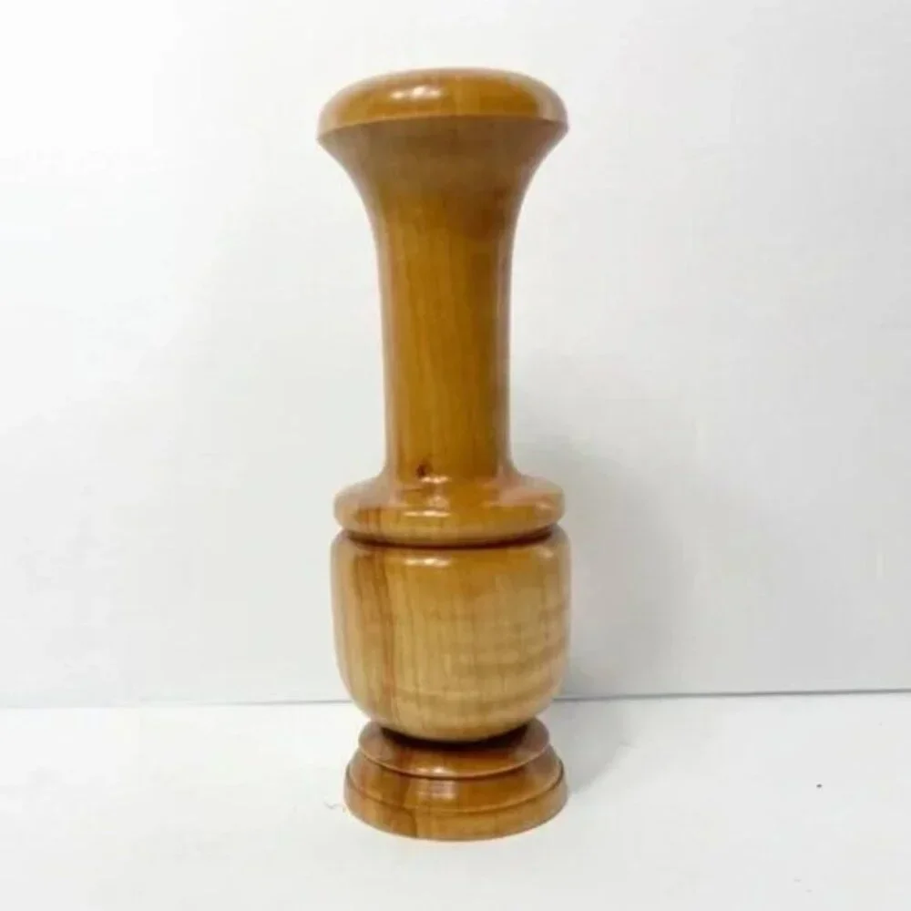 Custom Birch Vase Candlestick Holder Kent Seasons 2002 Handmade Wooden Decor